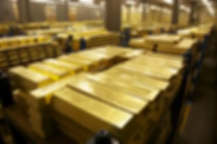 Emas di gudang bank of england.