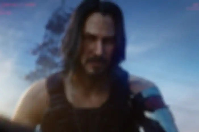 Keanu Reeves dalam game Cyberpunk 2077