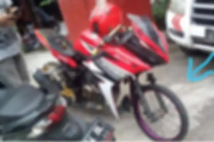 Motor CBR150RR modifikasi yang viral karena menjadi korban rem blong di Pacet, Mojokerto
