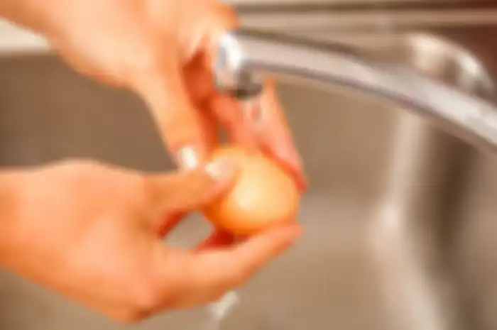 Mencuci telur