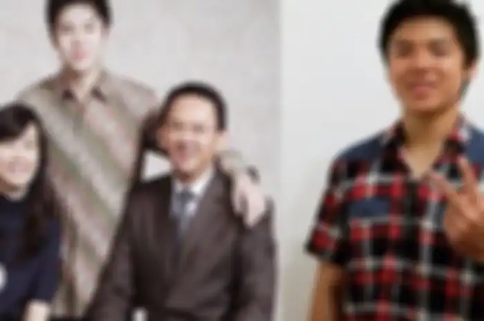 Ahok bersama Veronica Tan dan Nicholas