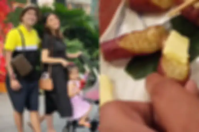 Ruben Onsu makan ubi di Singapura