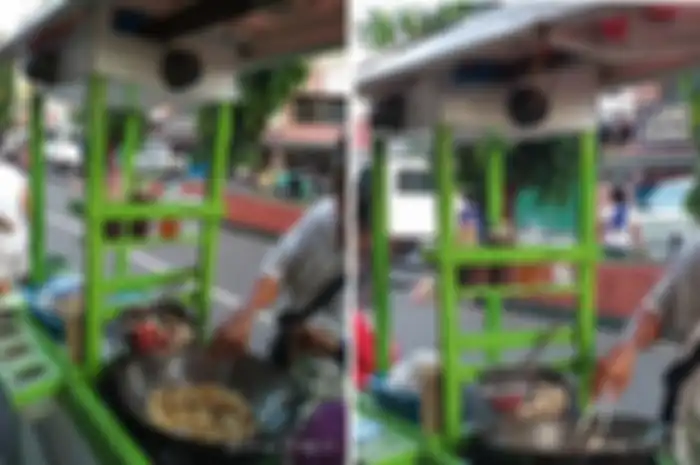 Penjual otak-otak pasang CCTV di gerobak