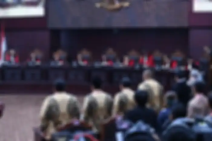 Suasana sidang di MK (ANTARA FOTO/Hafidz Mubarak A)  