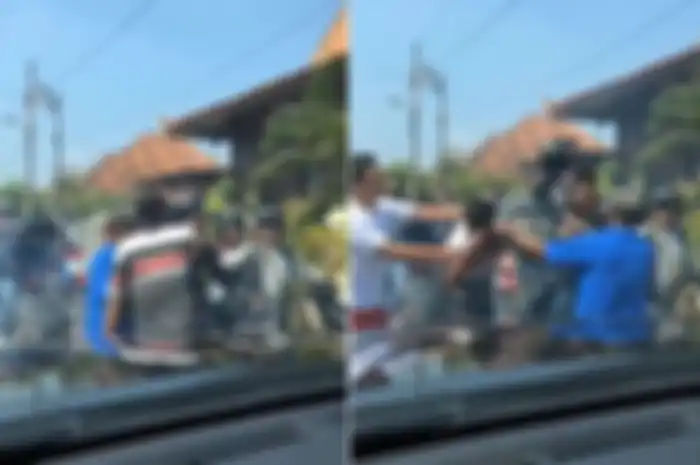 Video Viral Seorang Pria Pukul Pengendara Lain Justru KO saat Dipukul Balik Pakai Helm, Warganet Malah Terhibur