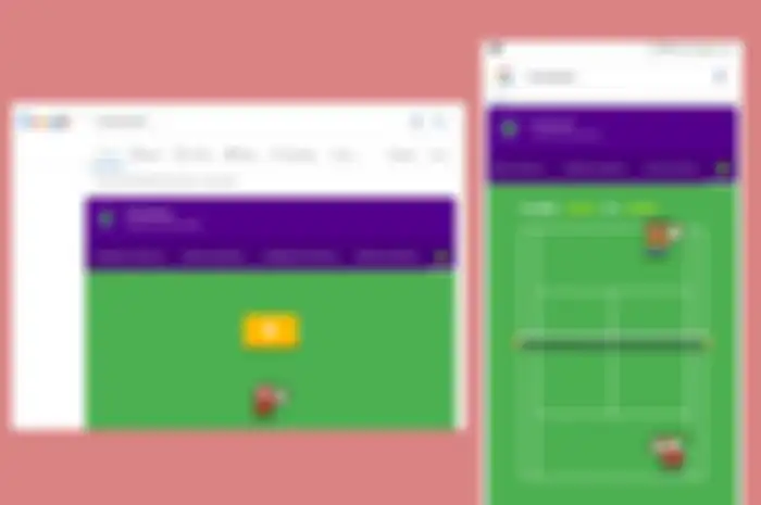 Bermain tenis langsung di Google