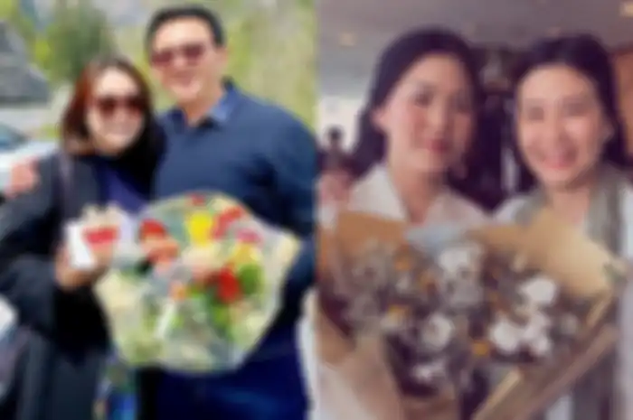 Kolase foto Nathania dan Ahok serta Puput Nastiti Devi