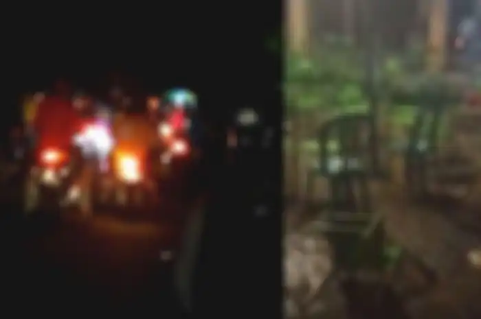 Gegara isu tsunami, warga yang menonton pertunjukan kesenian jaranan saat acara Labuh Laut di Pantai Sine Tulungagung semburat berlarian, Jumat (19/7/2019) malam.