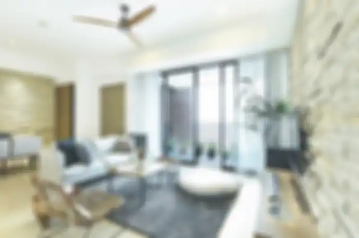 Seluas 125 M, Intip Aplikasi Batu Alam Dipadukan dengan Warna Netral di Apartemen