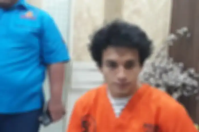Jefri Nichol saat rilis di Polres Jakarta Selatan pada Rabu (24/7/2019).