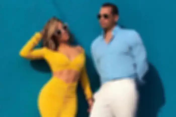 Jennifer Lopez dan tunangannya, Alex Rodriguez.  