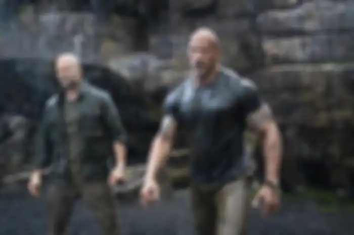(from left) Deckard Shaw (Jason Statham) and Luke Hobbs (Dwayne Johnson) in Fast & Furious Presents: Hobbs & Shaw, directed by David Leitch.