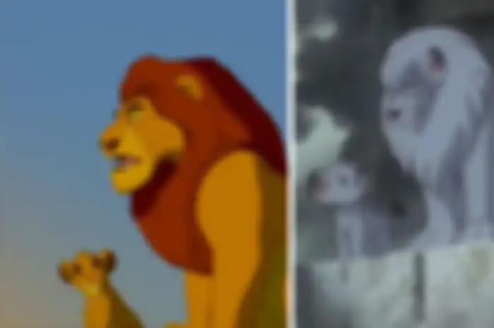 Kemiripan adegan di film The Lion King dengan serial TV Simba the White Lion