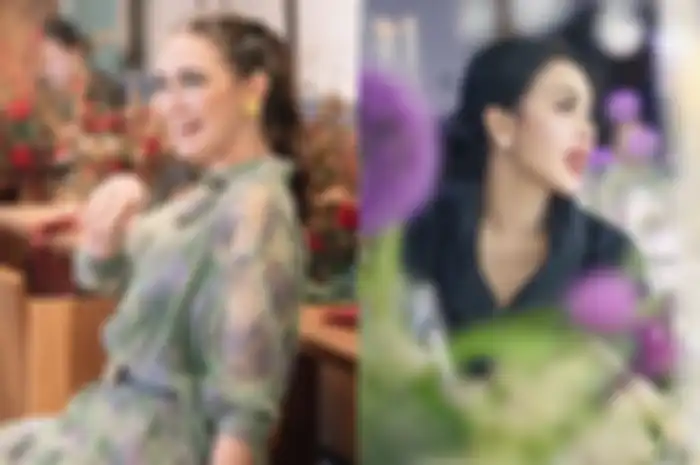 Melihat perbedaan gaya busan Luna Maya dan Syahrini saat merayakan pesta ulang tahun yang curi perhatian