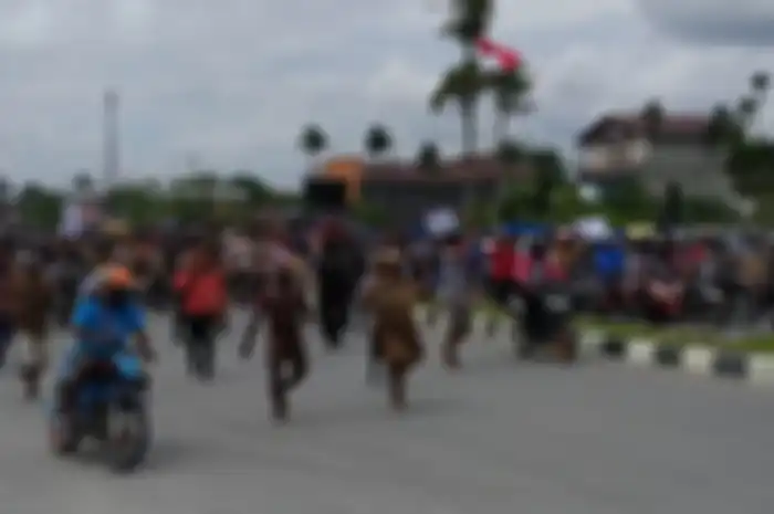 Demonstran di Mimika, Papua 