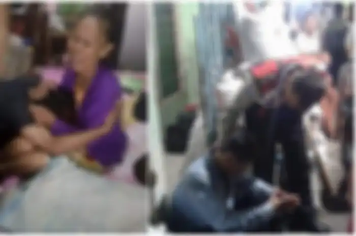 Sempat Viral Usai Tendang Kepala Ibunya, sang Anak Kini Tertunduk Lesu Duduk di Samping Keranda Rusmini