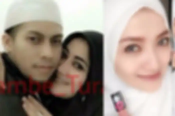 Foto mesra Umi Pipik dan Sunu (kiri) dan Suci (kanan) 