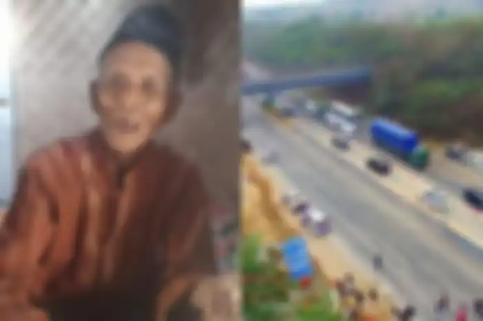 Abah Kecrik saat menceritakan petilasan dan Tol Cipularang yang dikaitkan dengan kisah mistis kecelakaan Tol Cipularang. 