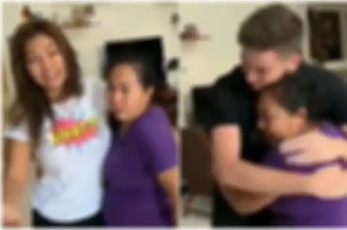 Viral keluarga bule beri kejutan untuk asistennya