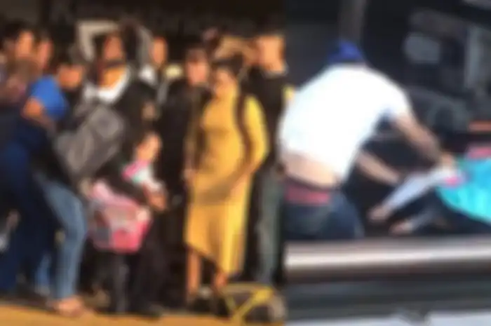 Ayah Ajak Anaknya yang Masih 5 Tahun Untuk Lompat Menabrak Kereta, Video Penyelamatan Sang Anak Viral!