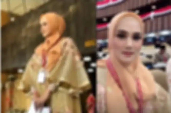 Usai rapat paripurna DPR RI, Mulan Jameela mampir ke warung kaki lima