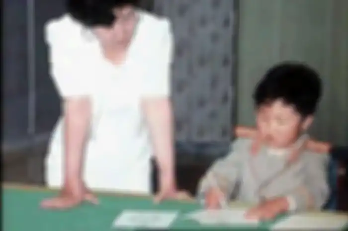 Kim Jong Un semasa kecil.