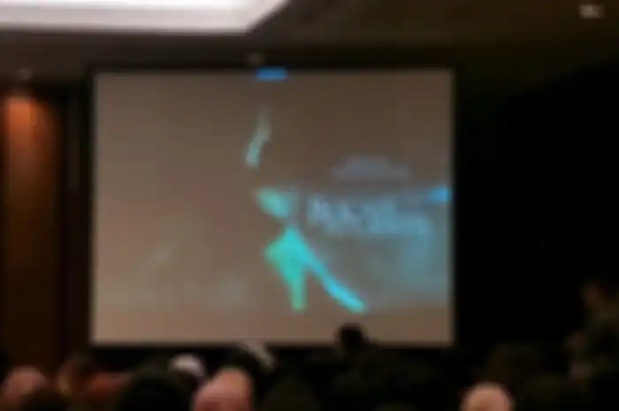 Nama Iqbaal Ramadhan terpampang pada karakter Bocah Atlantis saat presentasi Jagat Sinema BumiLangit di Ideafest 2019 (5/10/19)