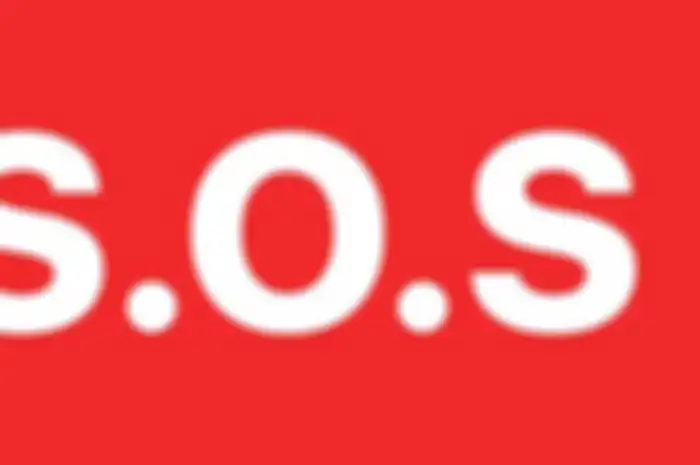 Gambar S.O.S merah yang dibagikan sejumlah musisi sebagai tanda bahaya dalam konser, terutama apabila ada pelecehan seksual