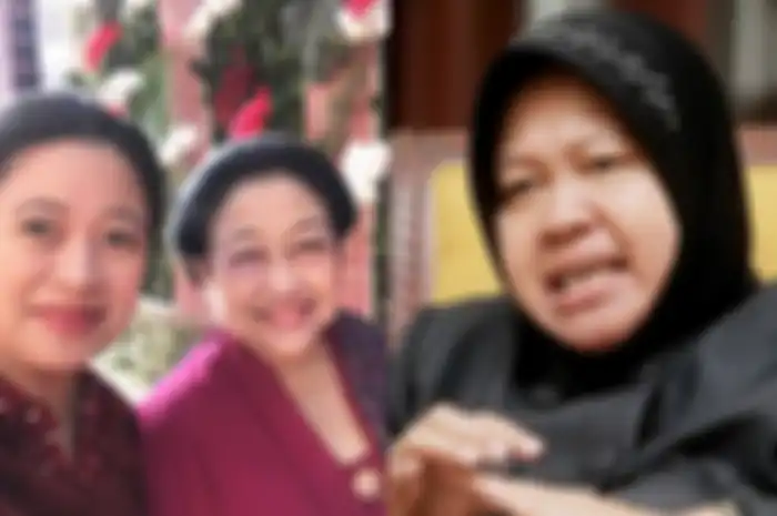 Kolase foto Puan Maharani/Megawati Soekarnoputri - Tri Rismaharini