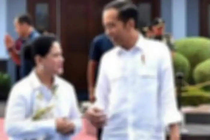 Jokowi dan Iriana berbagi kemesraan