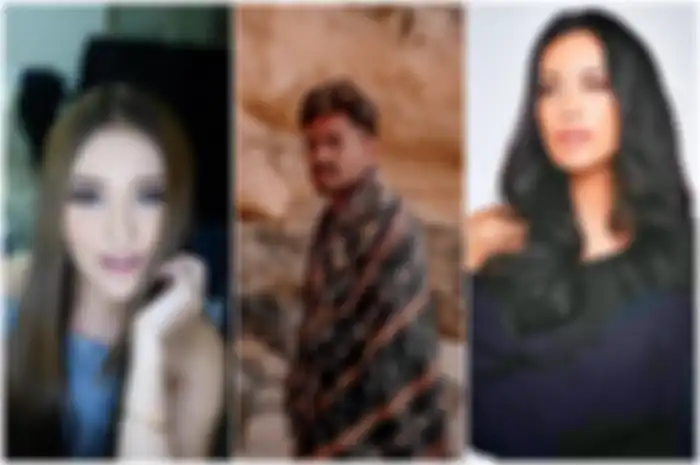 Kolase foto instagram Ayu Ting Ting, Sophia Latjuba dan Robby Purba
