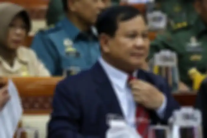 Prabowo Subianto saat hadiri rapat perdana dengan Komis I DPR RI
