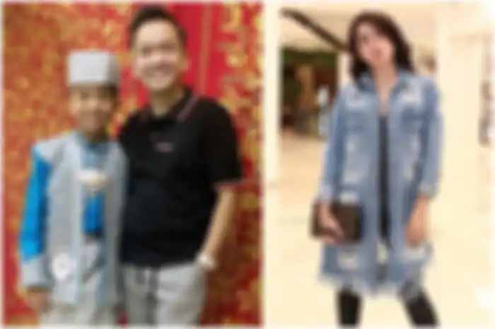 Kolase foto Ussy Sulistiawaty, Ruben Onsu dan Betrand Peto