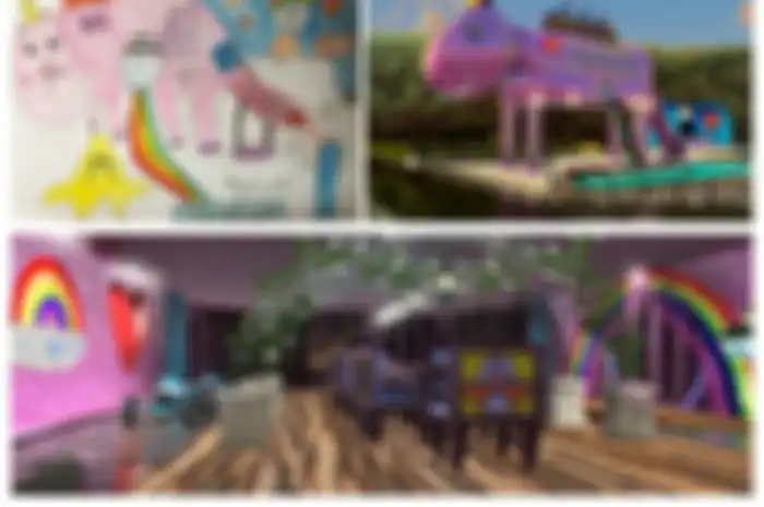 Desain rumah yang dibua dari gambar anak-anak.