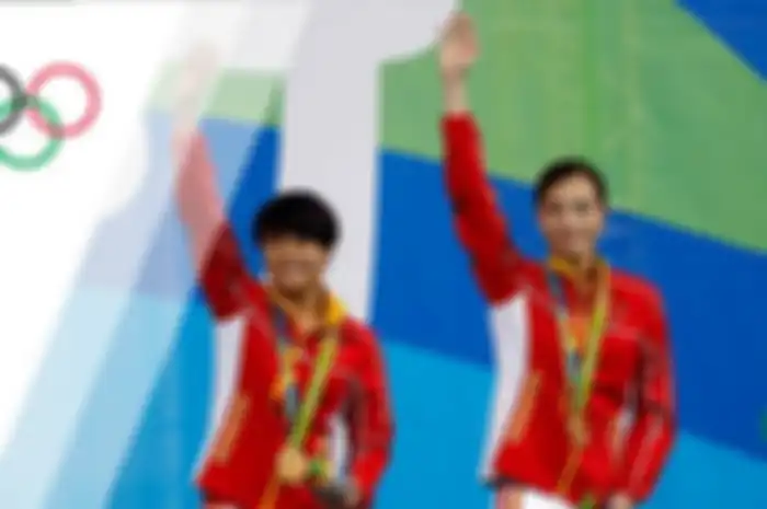 Atlet China peraih medali emas di Olimpiade Rio 2016.