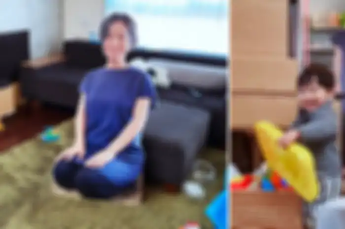 Kreatif, Pria Ini Bikin Replika Istrinya dari Karton Supaya Anaknya Nggak Nangis Saat Ditinggal