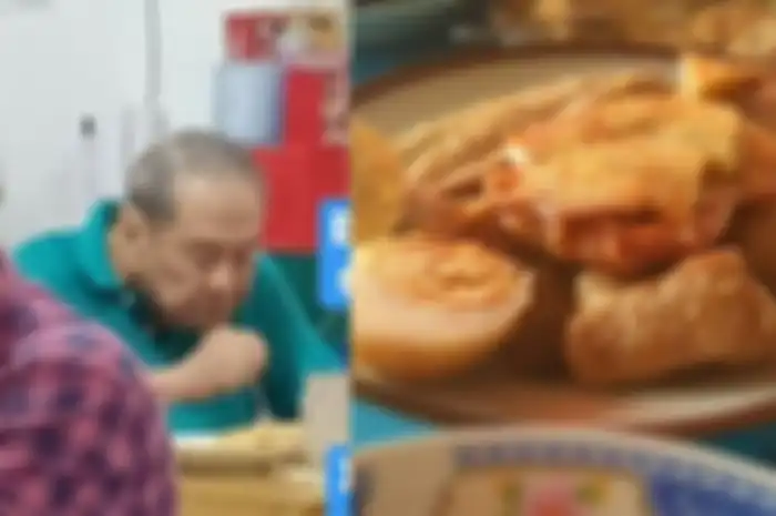 Michael Bambang Hartono lahap makan Tahu Pong