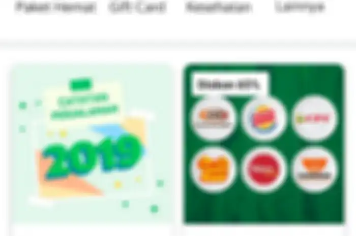 Tampilan aplikasi Grab dengan fitur 