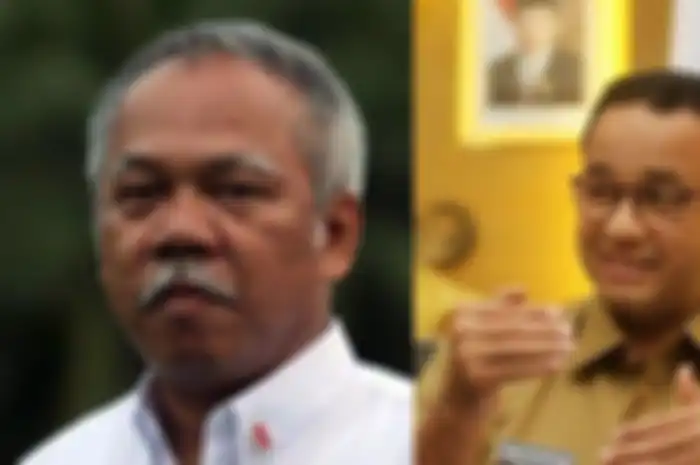 Beda pendapat Basuki Hadimuljono dan Anies Baswedan soal banjir di DKI Jakarta.