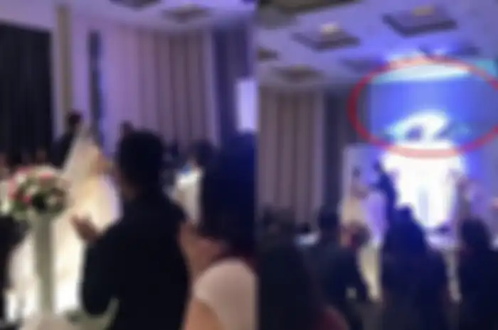 Adegan ranjang pengantin wanita dengan pria lain dipertontonkan di acara pernikahan.