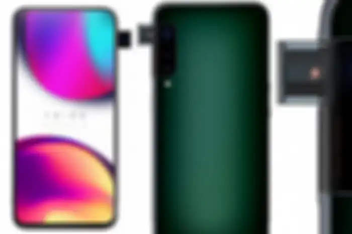 Oppo menunjukan desain kamera selfie pop-up di bagian samping.