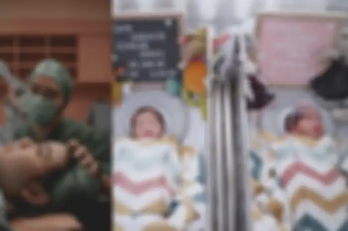Syahnaz melahirkan bayi kembar