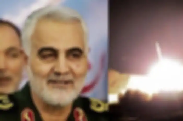 Iran melakukan serangan rudal balas dendam ke pangkalan AS di Irak atas kematian Qasem Soleimani, Rabu (8/1/2020).  