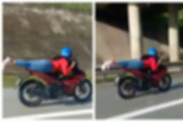 Viral Cewek 17 Tahun Naik Motor dengan Gaya Superman