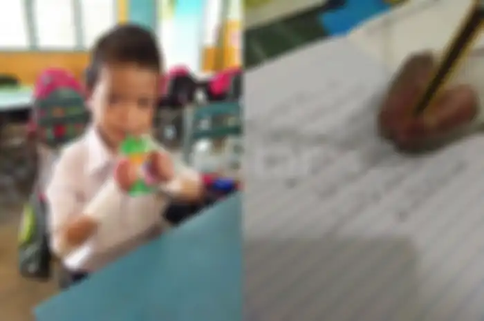 Tulisan Alif, bocah penderita penyakit langka.