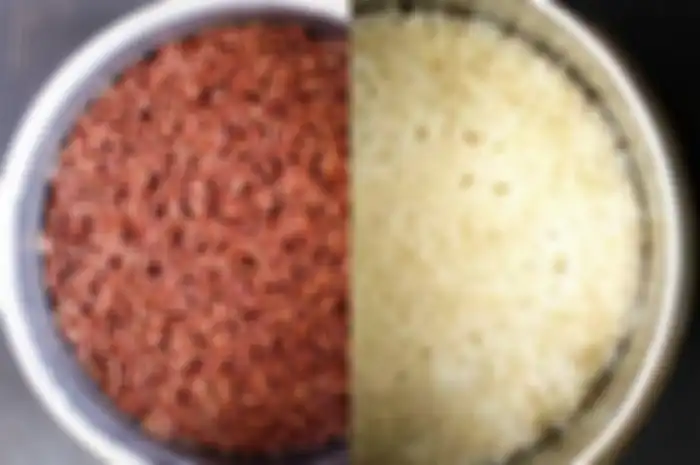 beras merah vs beras putih