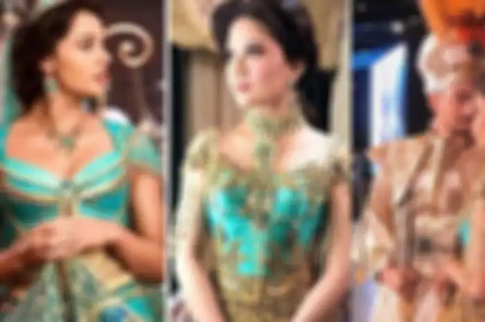 Gaun pernikahan yang digunakan putri calon Bupati Jember, Berlian Insyirah Azzahra yang mengusung tema film Aladin. 