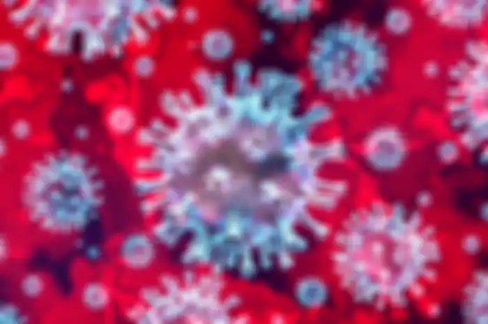 Coronavirus outbreak and coronaviruses influenza background as dangerous flu strain cases as a pandemic medical health risk concept with disease cells as a 3D render