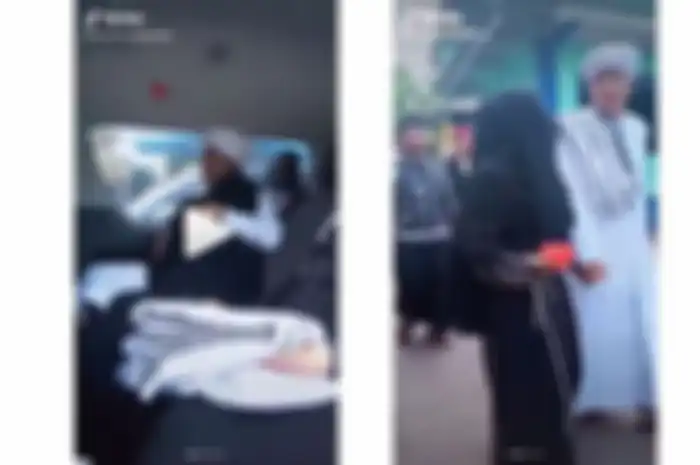 Potret istri pertama antar suaminya untuk ijab kabul