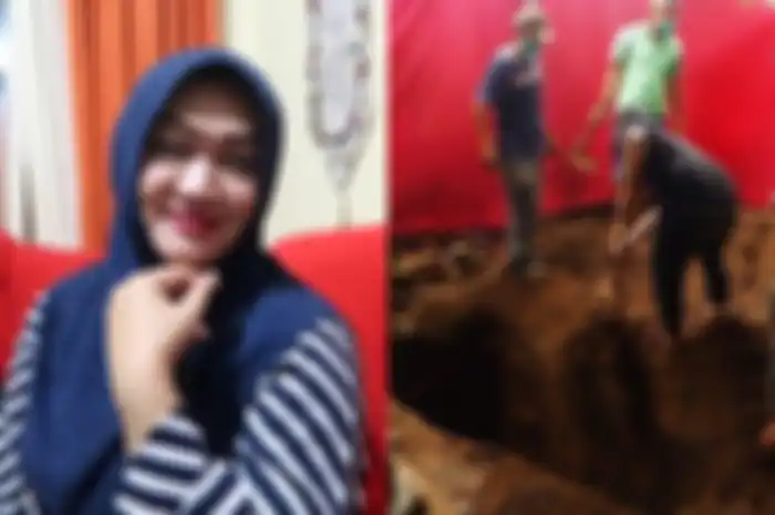 proses penggalian makam Lina untuk keperluan autopsi